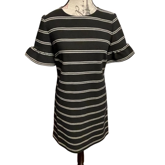 LOFT Dresses & Skirts - LOFT Black and White Striped Mini Dress